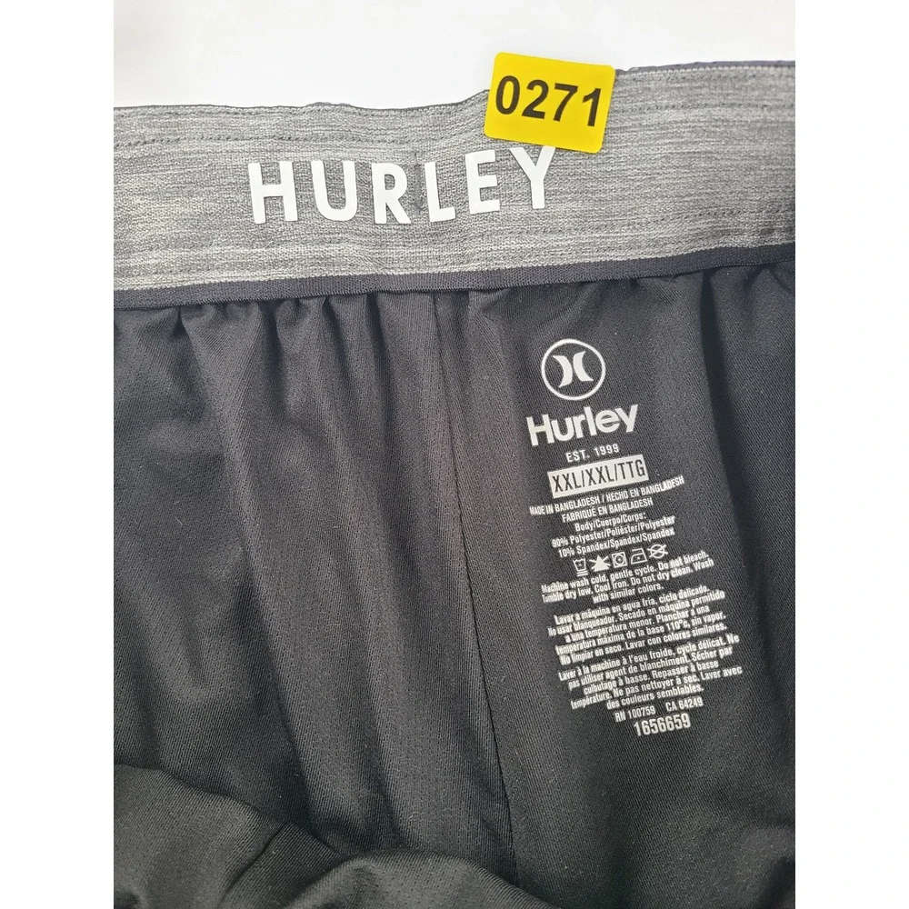 Hurley Swim Trunks Shorts Mens XXL Navy Floral Tropical W/ Liner Elastic Waist